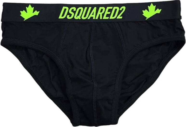 Dsquared2 Slip Logo Canadian Fluo Zwart Heren
