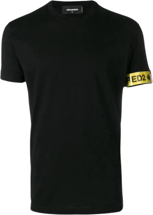 Dsquared2 Smaragdgroene Armpit Strap T-Shirt Zwart Heren