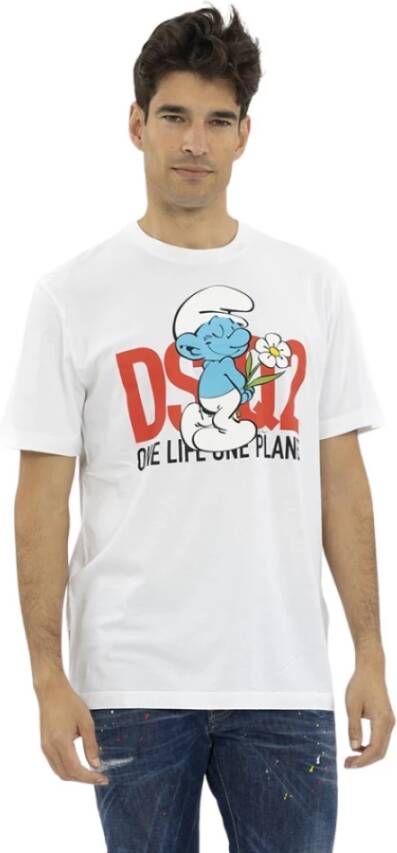 Dsquared2 Smurf In Love T-Shirt White Heren