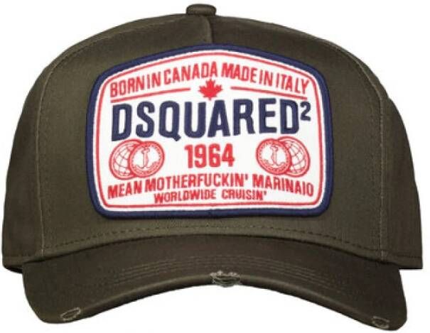 Dsquared2 Sportieve Zonnebescherming Baseball Cap Groen Heren