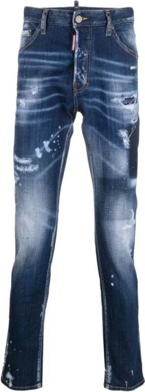 Dsquared2 Sprankelende Denim Jeans Blauw Heren