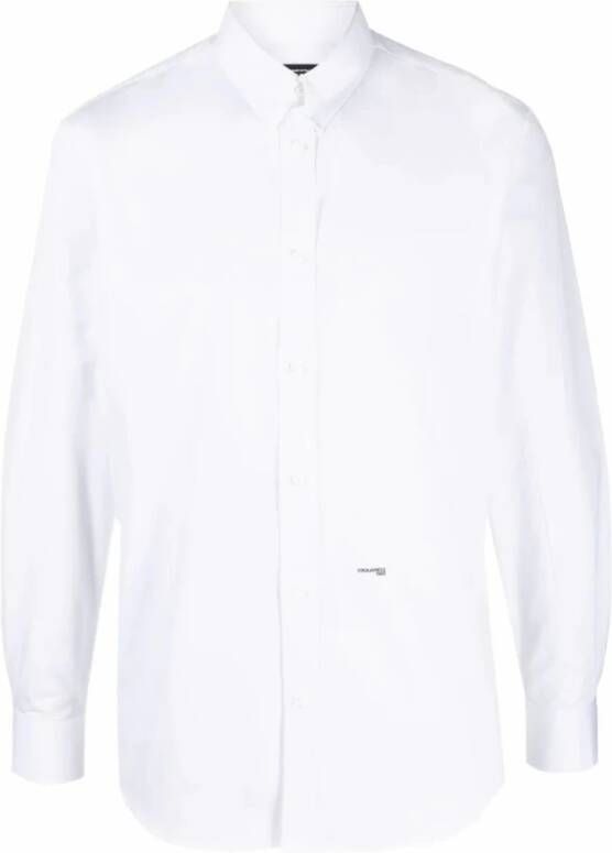 Dsquared2 Ss22 Wit Katoenen Overhemd White Heren
