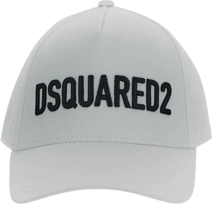 Dsquared2 Stijlvol Geborduurd Baseballpetje White Unisex