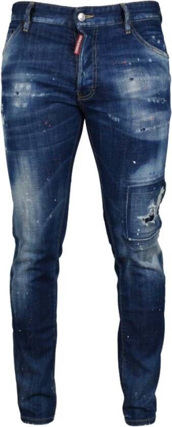 Dsquared2 Stijlvolle Blauwe Slim-Fit Jeans Blauw Heren