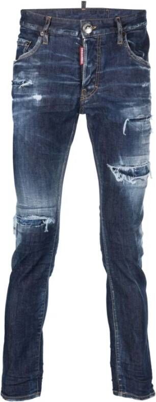 Dsquared2 Jeans met distressed afwerking en taps toelopende pijpen Blue Heren
