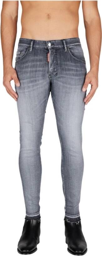 Dsquared2 Slim Fit Vervaagde Grijze Stretch Jeans Gray Heren