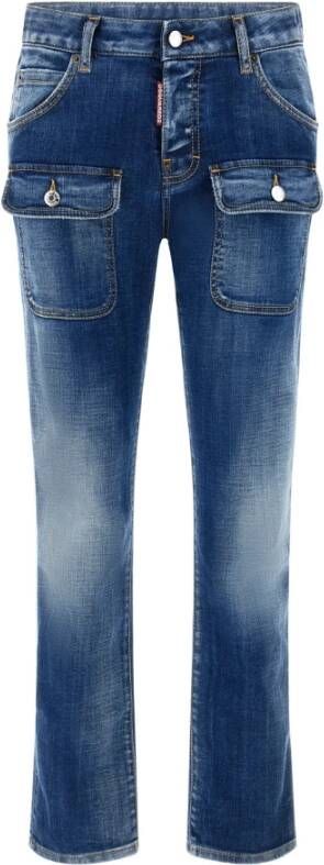 Dsquared2 Stijlvolle Comfortabele Straight Jeans Blauw Dames