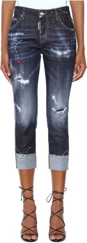 Dsquared2 Stijlvolle Cropped Jeans voor Vrouwen Blauw Dames