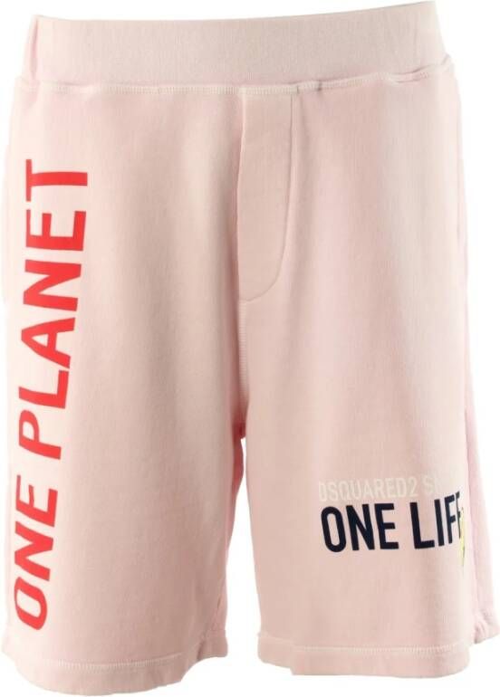 Dsquared2 Stijlvolle en comfortabele roze shorts voor heren Roze Heren