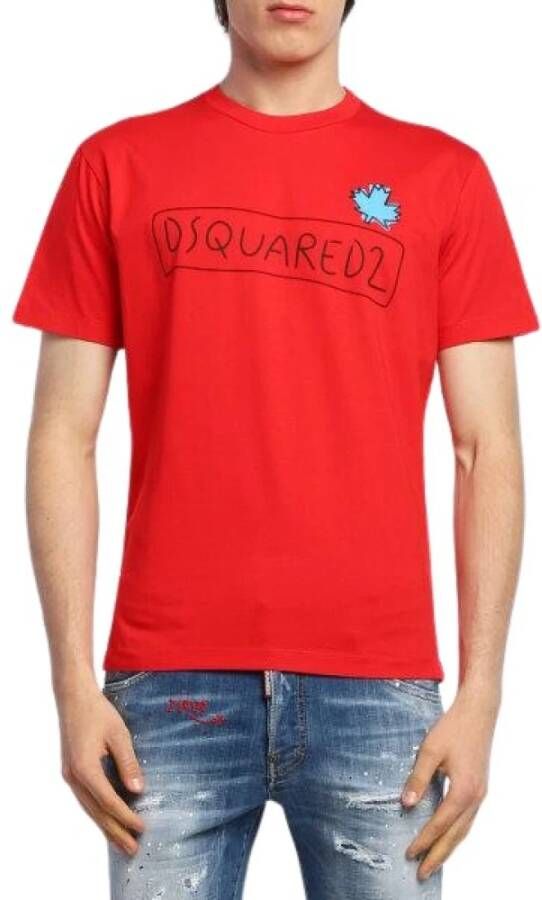 Dsquared2 Stijlvolle Heren T-Shirt Upgrade Rood Heren