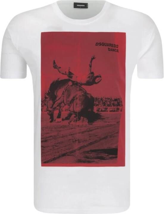 Dsquared2 Stijlvolle katoenen T-shirt voor heren White Heren