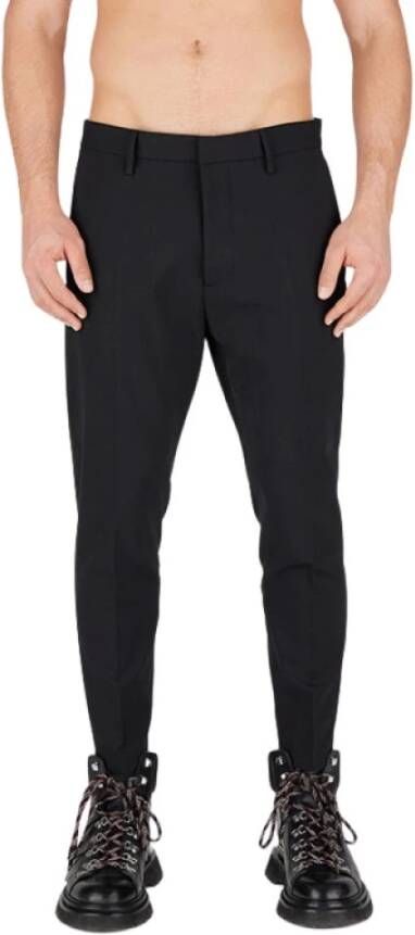 Dsquared2 Stijlvolle Narch Wool Pans Chino`s Black Heren