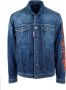 Dsquared2 Stijlvolle Navy Blauwe Denim Jas Blauw Heren - Thumbnail 1