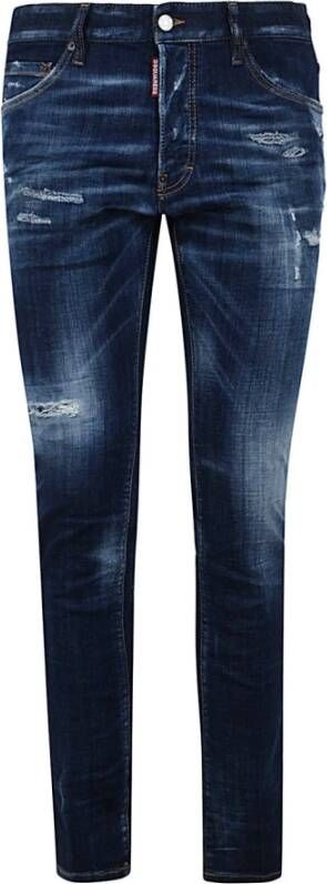 Dsquared2 Stijlvolle Navy Blue Slim-fit Jeans Blauw Heren