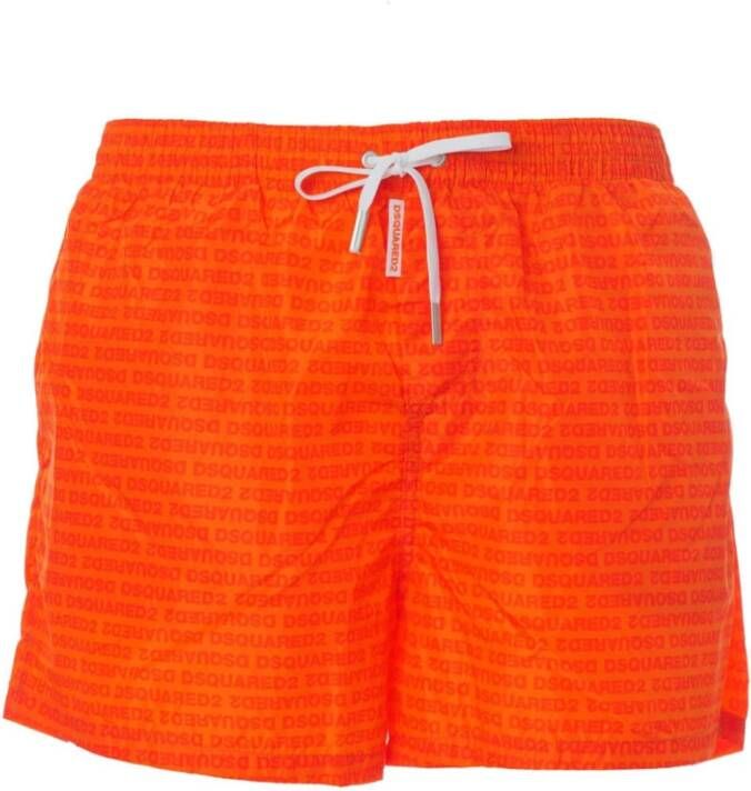 Dsquared2 Stijlvolle Oranje Zee Shorts Oranje Heren
