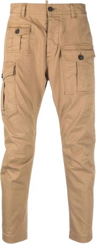 Dsquared2 Stijlvolle Slim-fit Broek Beige Heren