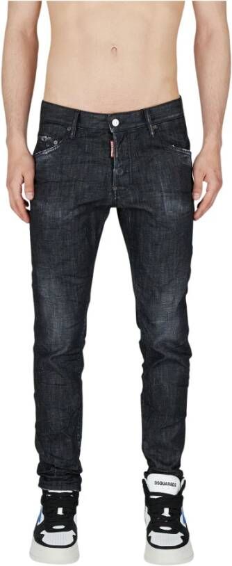 Dsquared2 Comfortabele Slim-fit Jeans voor Heren Zwart Heren