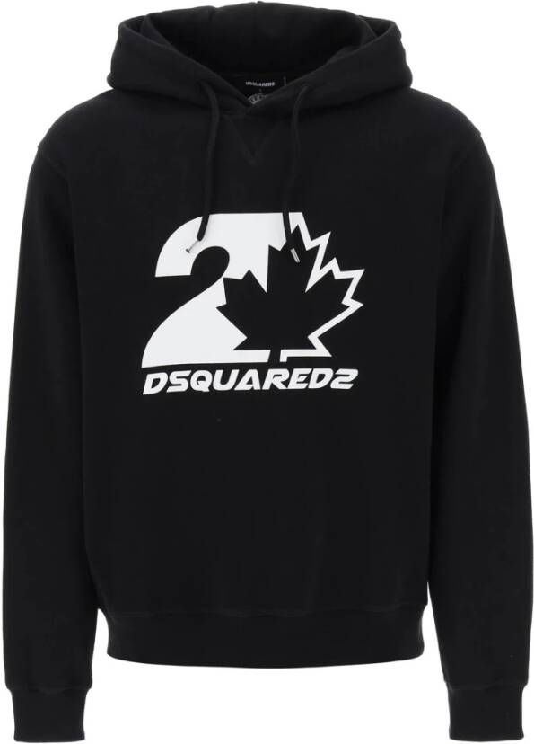 Dsquared2 Zwarte Sweaters Cool Fit Hoodie Black Heren