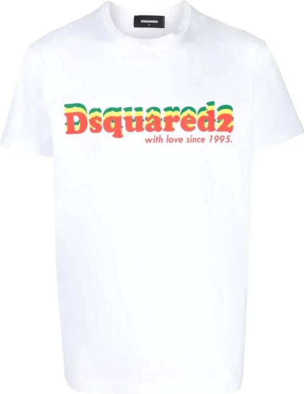 Dsquared2 Stijlvolle Upgrade T-Shirt voor Heren Wit Heren