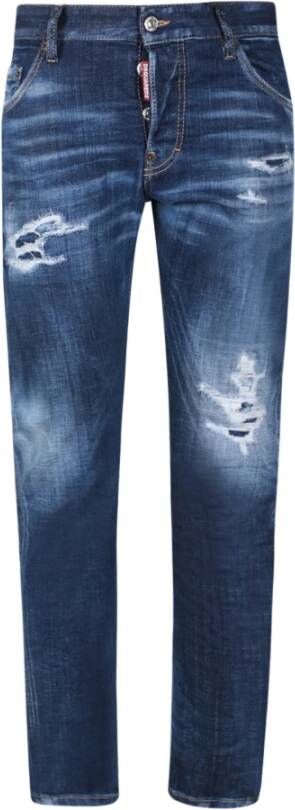 Dsquared2 Stijlvolle versleten blauwe jeans Blauw Heren