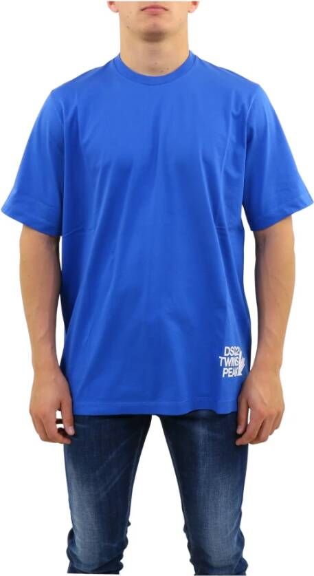 Dsquared2 Stijlvolle XL Heren T-Shirt Blauw Heren
