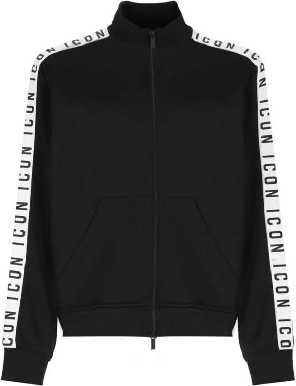 Dsquared2 Stijlvolle Zip-through Sweatshirt voor vrouwen Zwart Dames