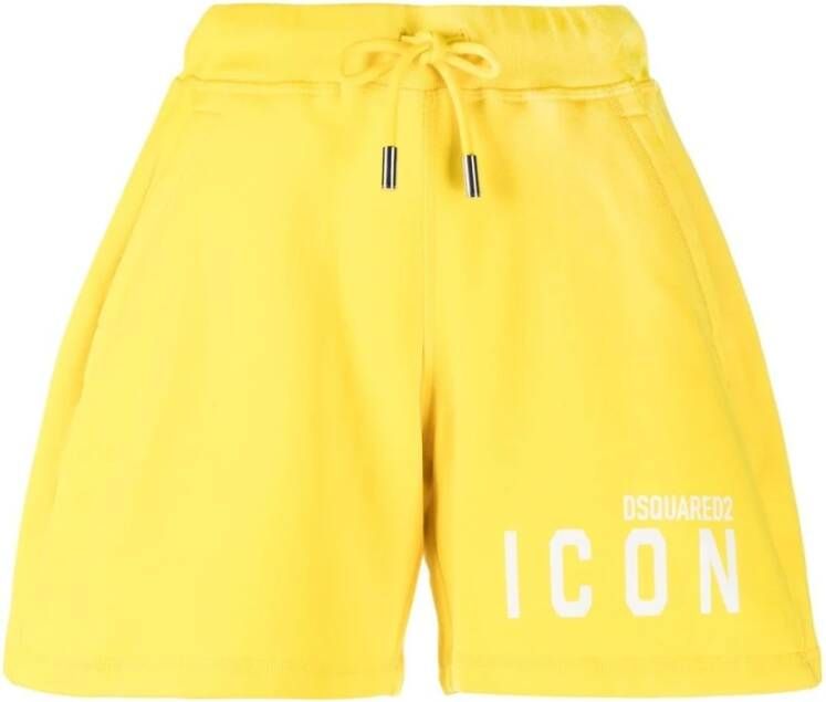 Dsquared2 Stijlvolle zomer shorts Yellow Dames