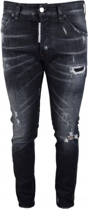 Dsquared2 Stijlvolle Zwarte Slim-Fit Jeans Zwart Heren