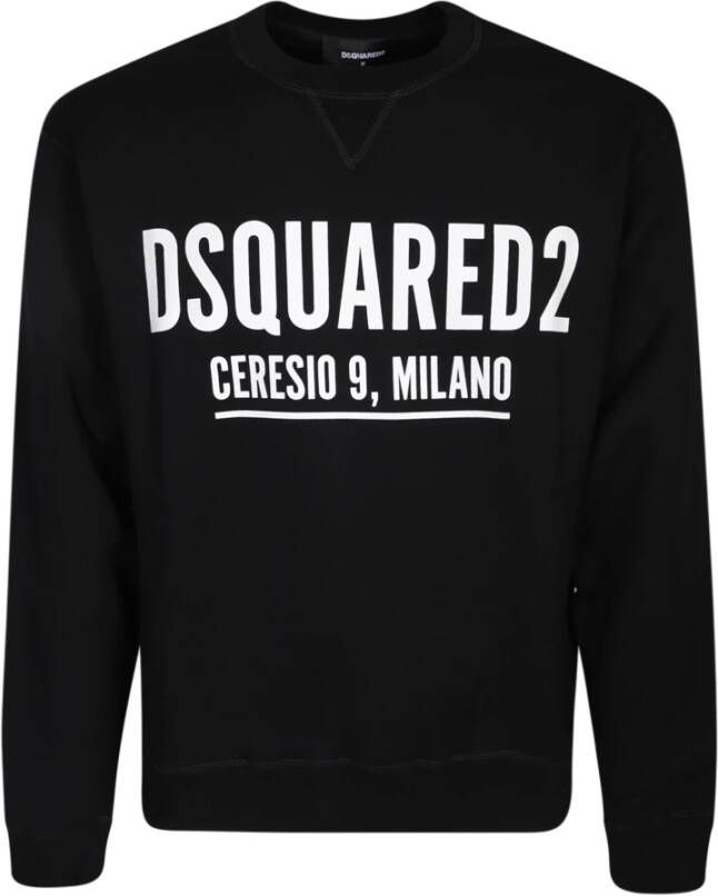 Dsquared2 Stijlvolle Zwarte Sweatshirt voor Heren Zwart Heren
