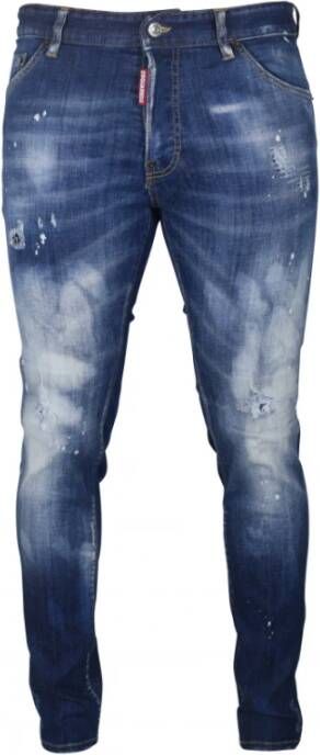 Dsquared2 Stoere Blauwe Skinny Jeans Blauw Heren