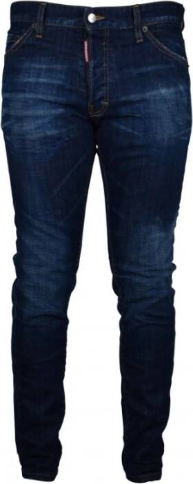 Dsquared2 Stoere Blauwe Slim-Fit Jeans Blauw Heren