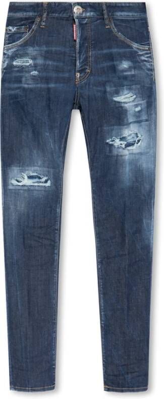 Dsquared2 Donkere Gescheurde Wassing Cool Guy Jeans Blue Heren