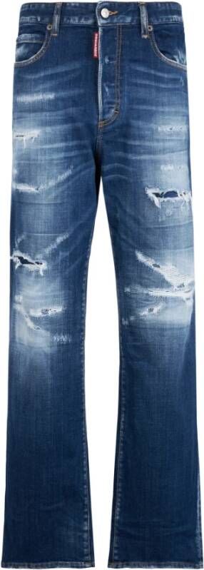 Dsquared2 Hoge Taille Jeans in Heldere Blauwe Kleur Blue Dames