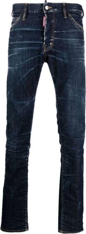 Dsquared2 Blauwe Jeans van Wolmix met V-hals Blauw Heren