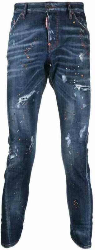 Dsquared2 Straight Jeans Blauw Heren