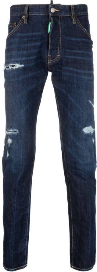 Dsquared2 Straight Jeans Blauw Heren