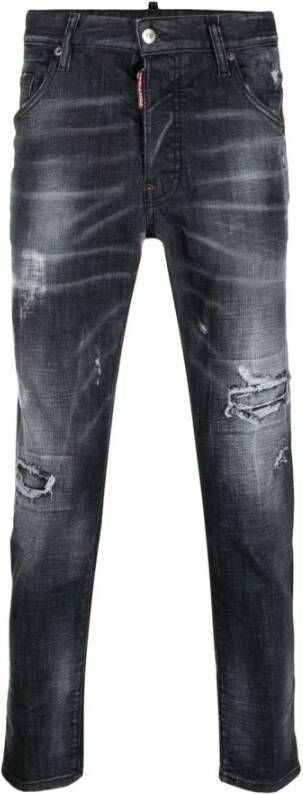 Dsquared2 Skater Slim-fit Jeans Grijs Vintage Effect Gray Heren