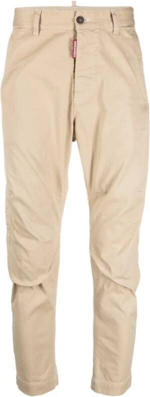 Dsquared2 Straight Trousers Beige Heren