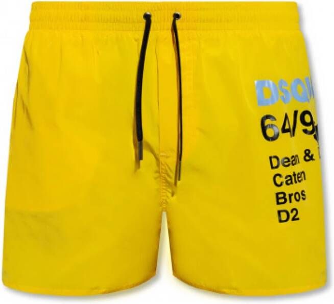 Dsquared2 Strandkleding Gele Herenzwemkleding EU Yellow Heren