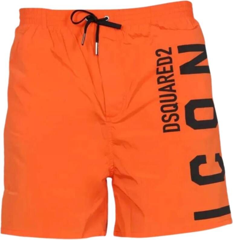 Dsquared2 Strandkleding Trendy heren zwembroek Oranje Heren