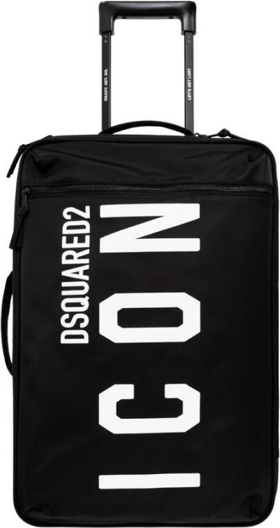 Dsquared2 Suitcase with logo Zwart Heren