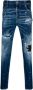 Dsquared2 Super Twinky Elastische Katoenen Broek Blauw Heren - Thumbnail 3