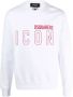 Dsquared2 Wit Icon Logo-Print Sweatshirt Wit Heren - Thumbnail 1