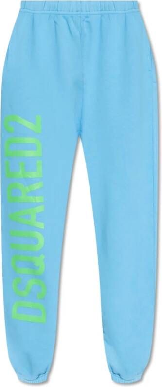 Dsquared2 Sweatpants met logo Blauw Dames