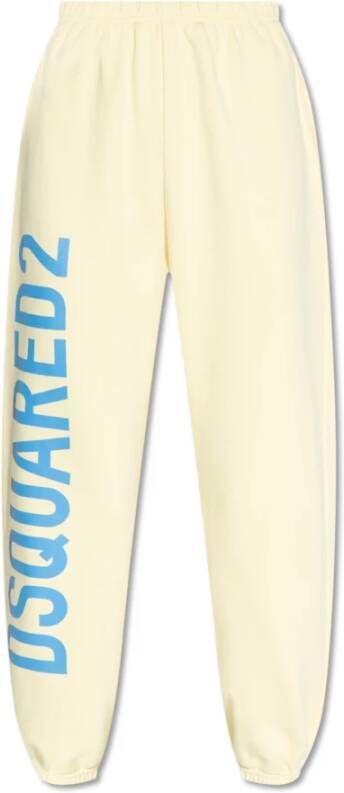 Dsquared2 Sweatpants met logo Yellow Dames