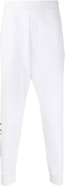 Dsquared2 Heren Sweatpants met Bedrukt Logo White Heren