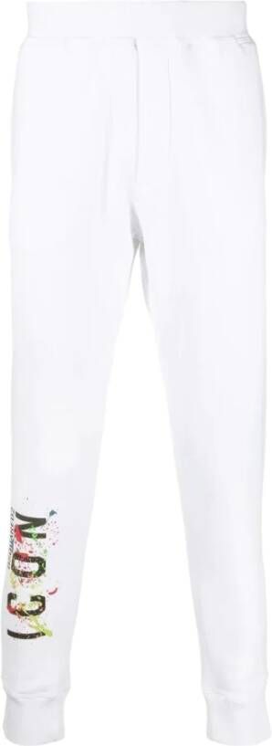 Dsquared2 Witte sweatpants met iconenprint White Heren