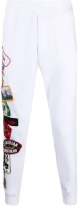 Dsquared2 Icon-Print Track Pants Wit Heren