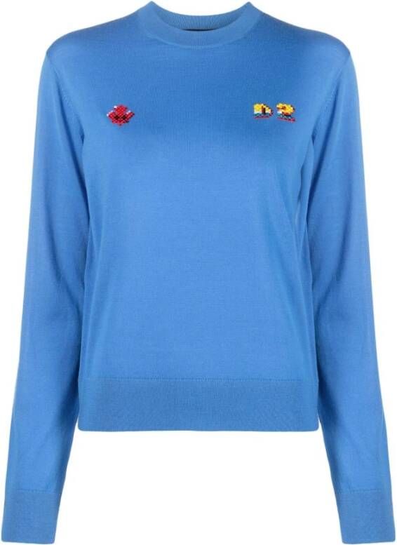 Dsquared2 Sweatshirt Klassiek Model Blauw Dames