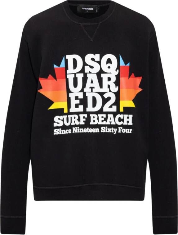 Dsquared2 Sweatshirt With Logo Print Zwart Heren